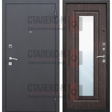 Металлическая дверь Порошок- МДФ с зеркалом -5